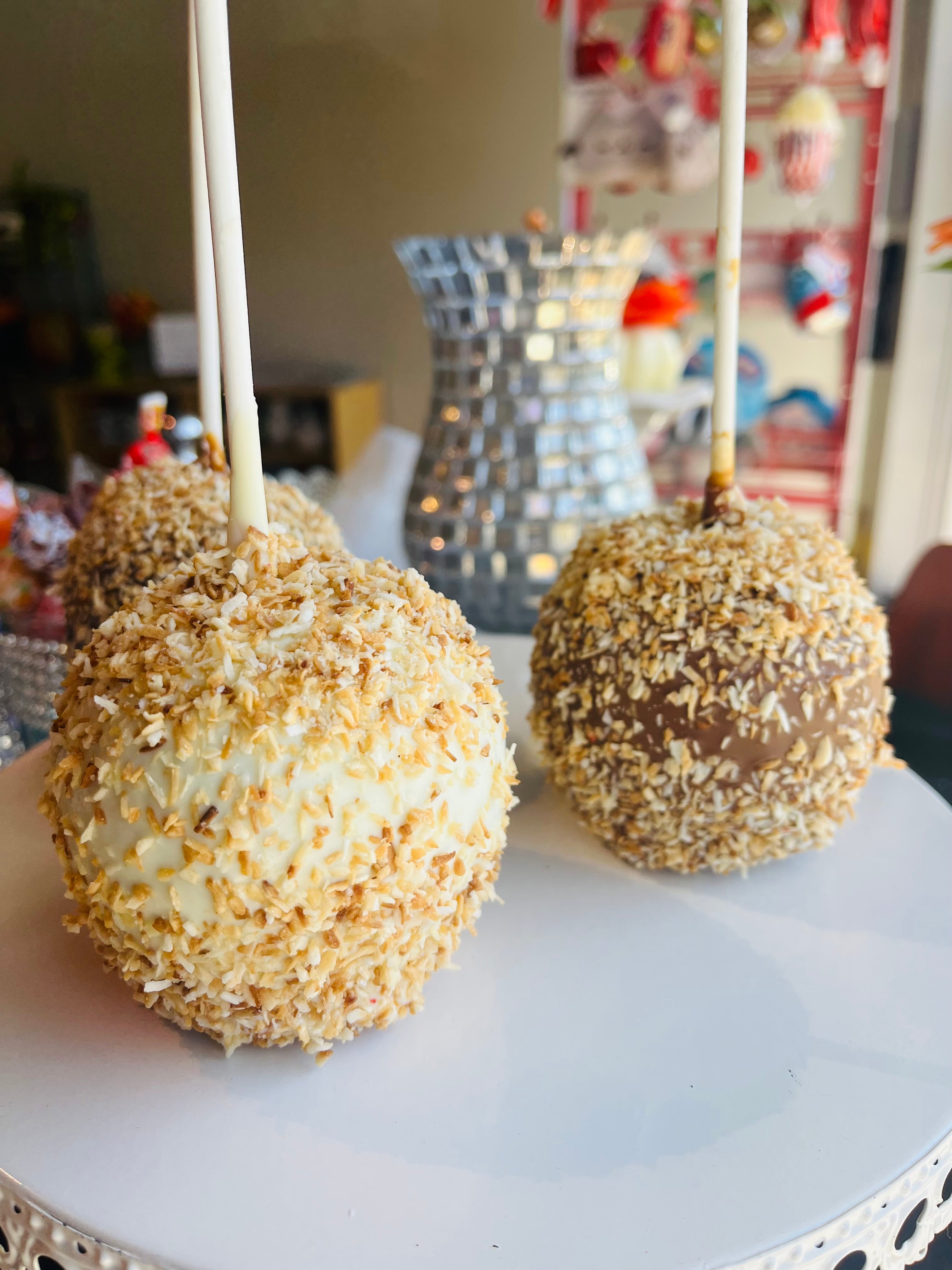 Coconut Caramel & Chocolate Apples – Candylicious of Randolph