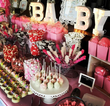 Pink Baby Shower Unicorn Candy Table