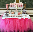 Pink & White Princess Candy Table