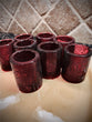 Red Candy Sugar Shot Glasses